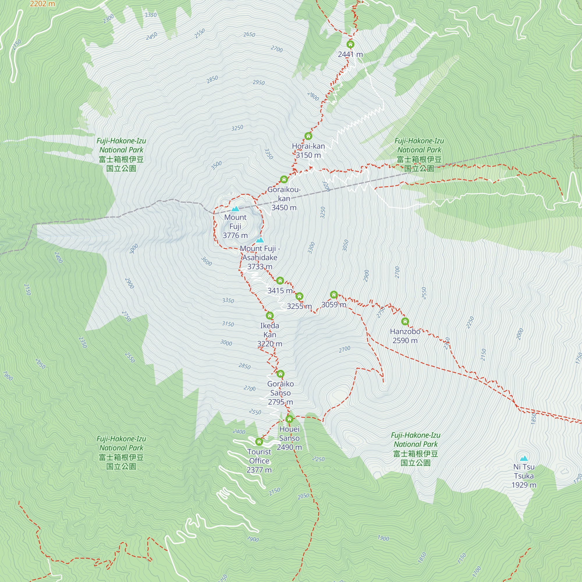 Akaiwahachigokan map