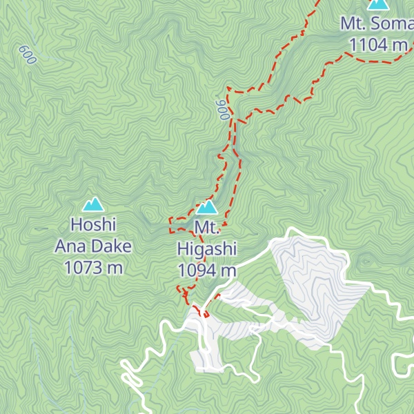 Map of Mt. Higashi