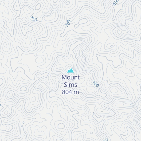Map of Mount Sims