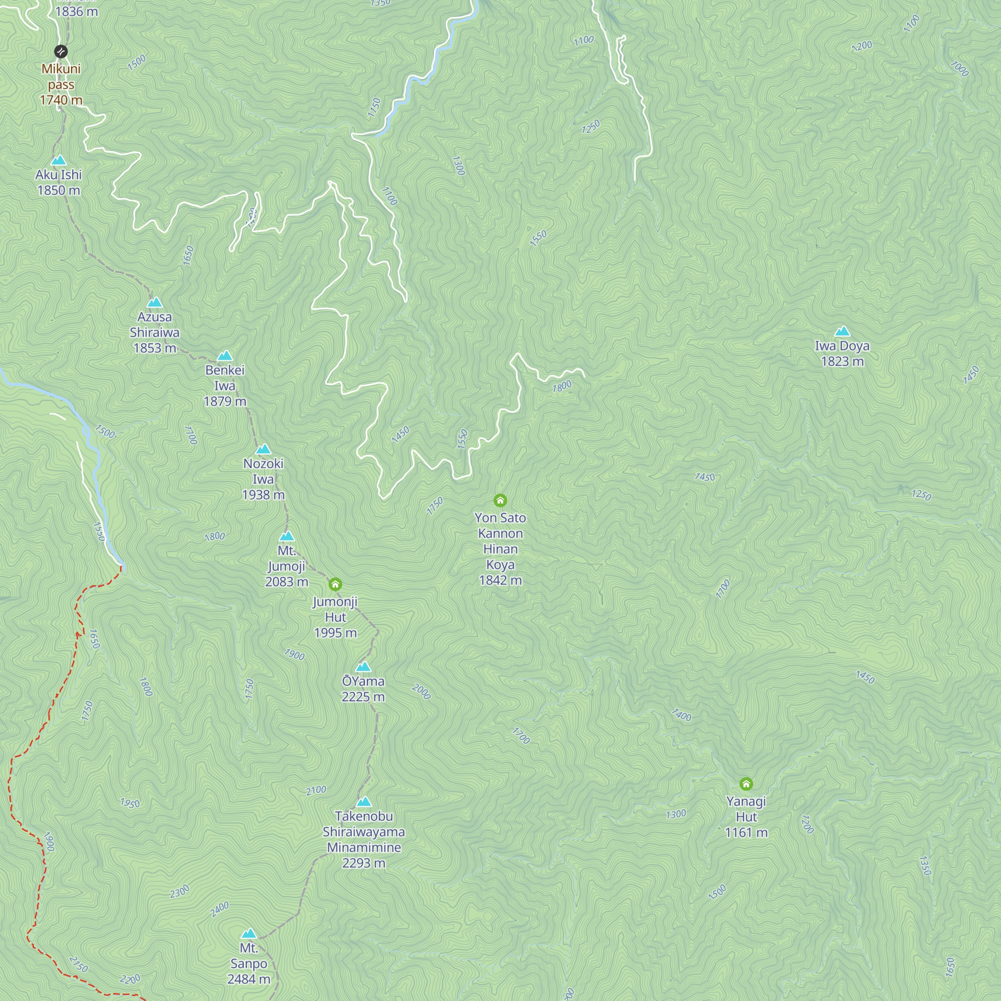 Yon Sato Kannon Hinan Koya map