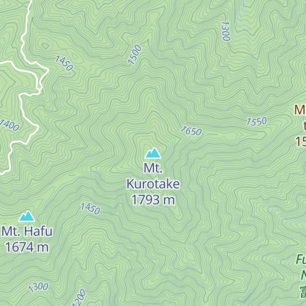 Map of Mt. Kurotake