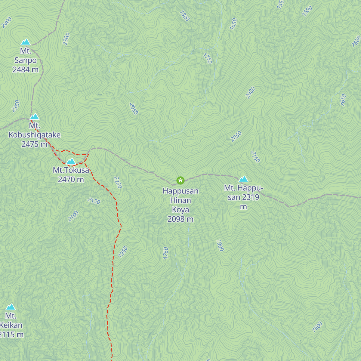 Happusan Hinan Koya map