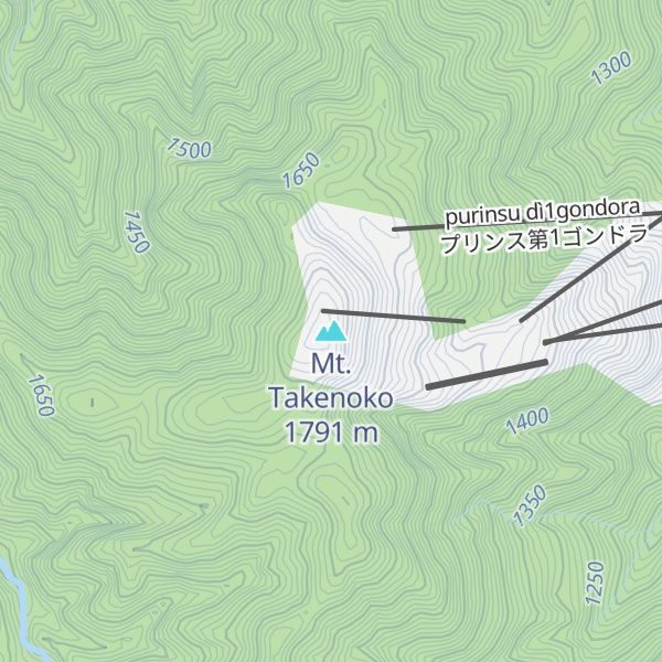 Map of Mt. Takenoko