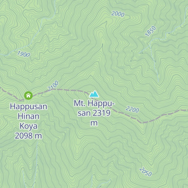 Map of Mt. Happu-san