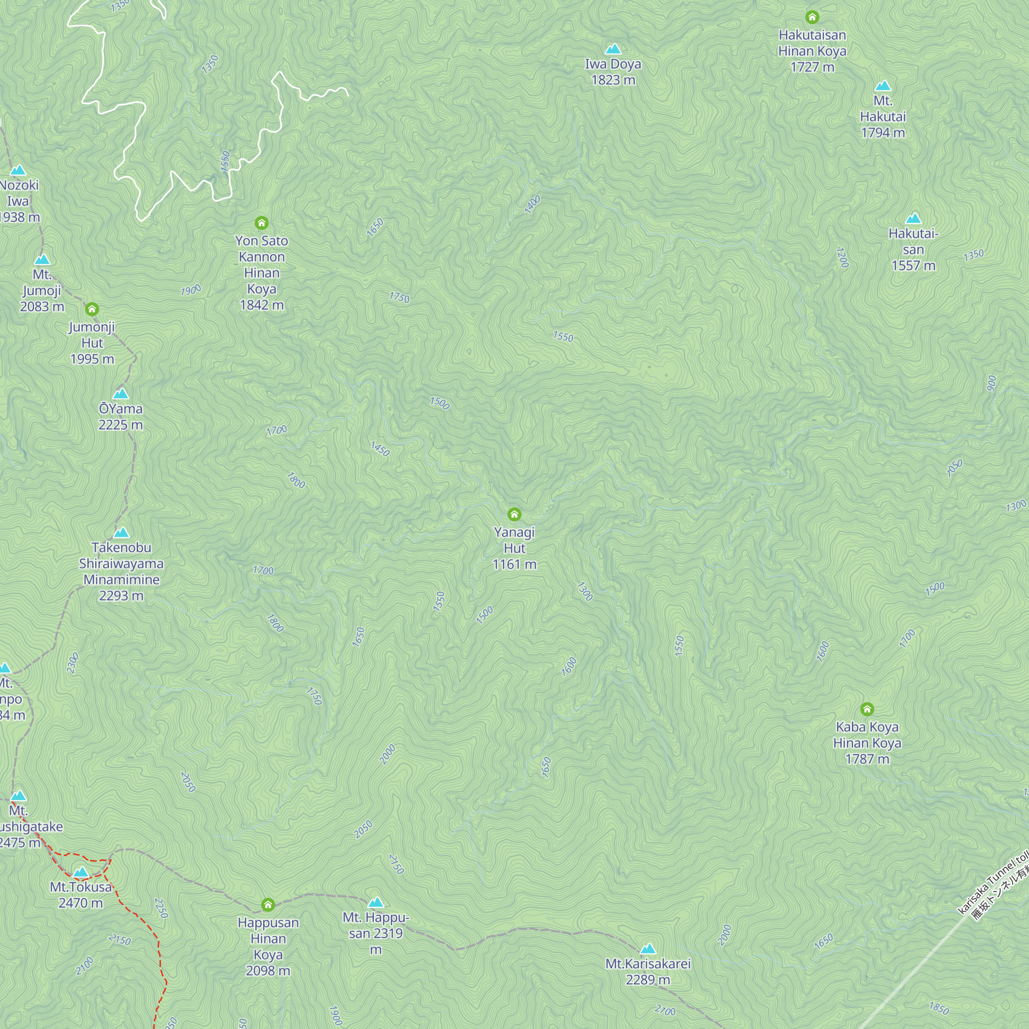Yanagi Hut map
