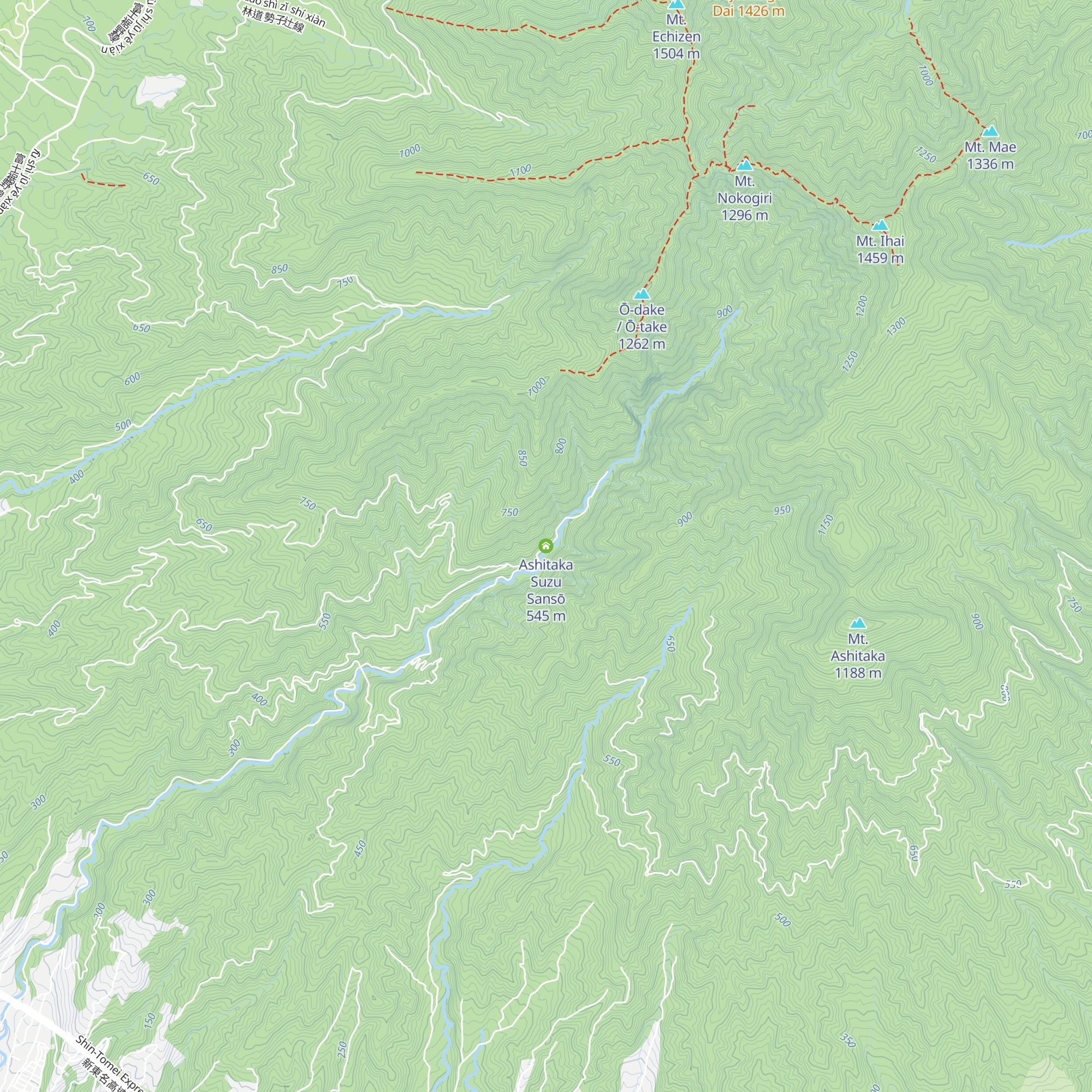 Ashitaka Suzu Sansō map