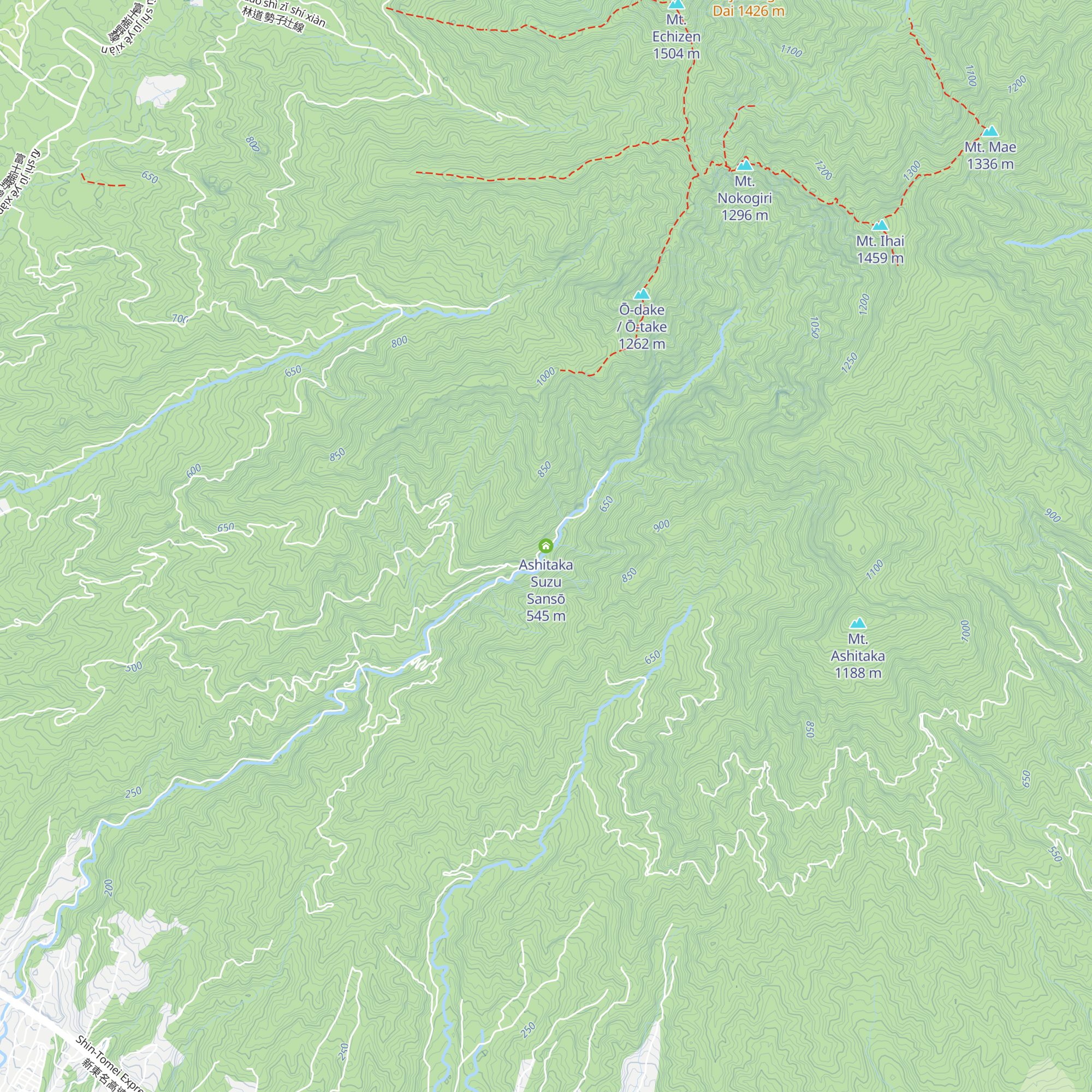 Ashitaka Suzu Sansō map