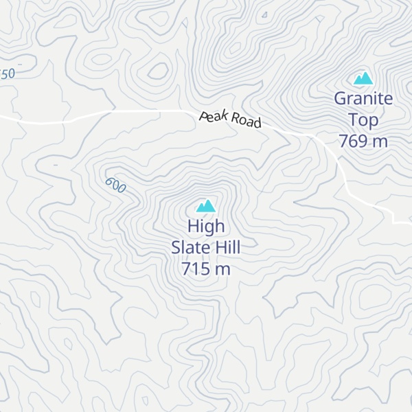 Map of High Slate Hill