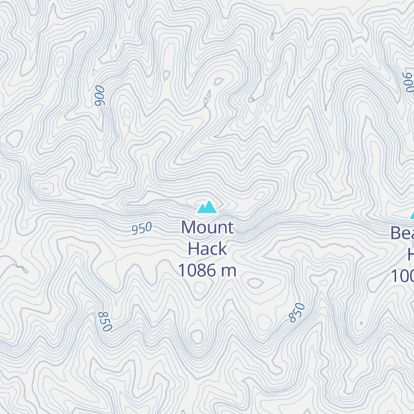 Map of Mount Hack