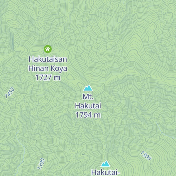 Map of Mt. Hakutai
