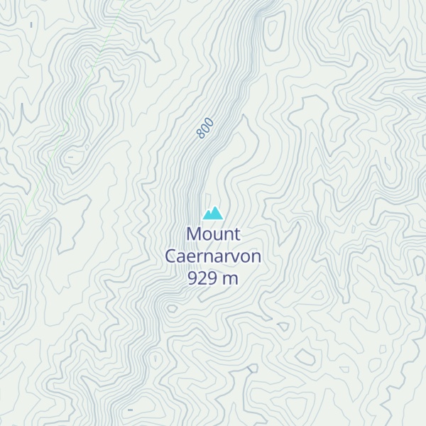 Map of Mount Caernarvon