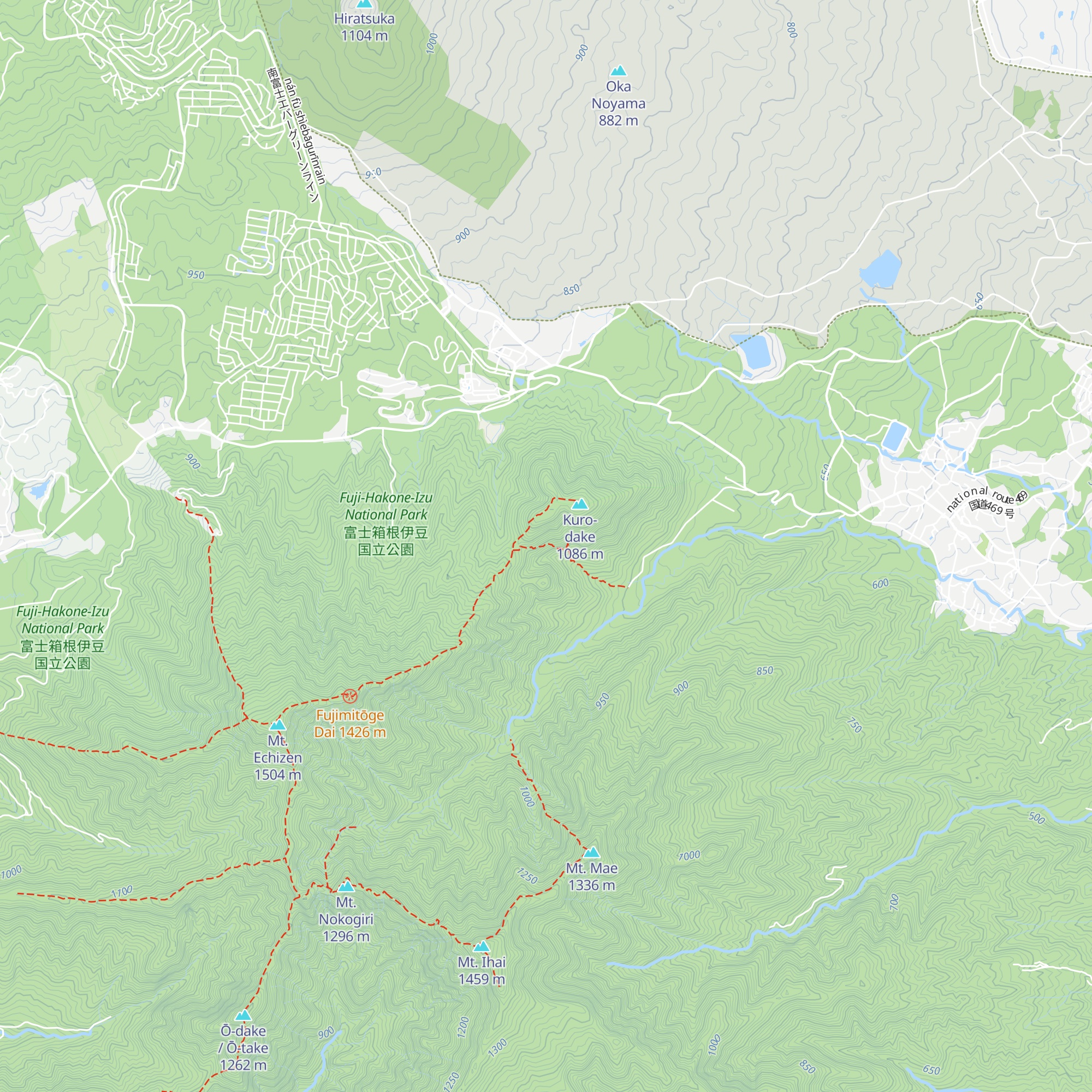 Ashitaka mountain hut map