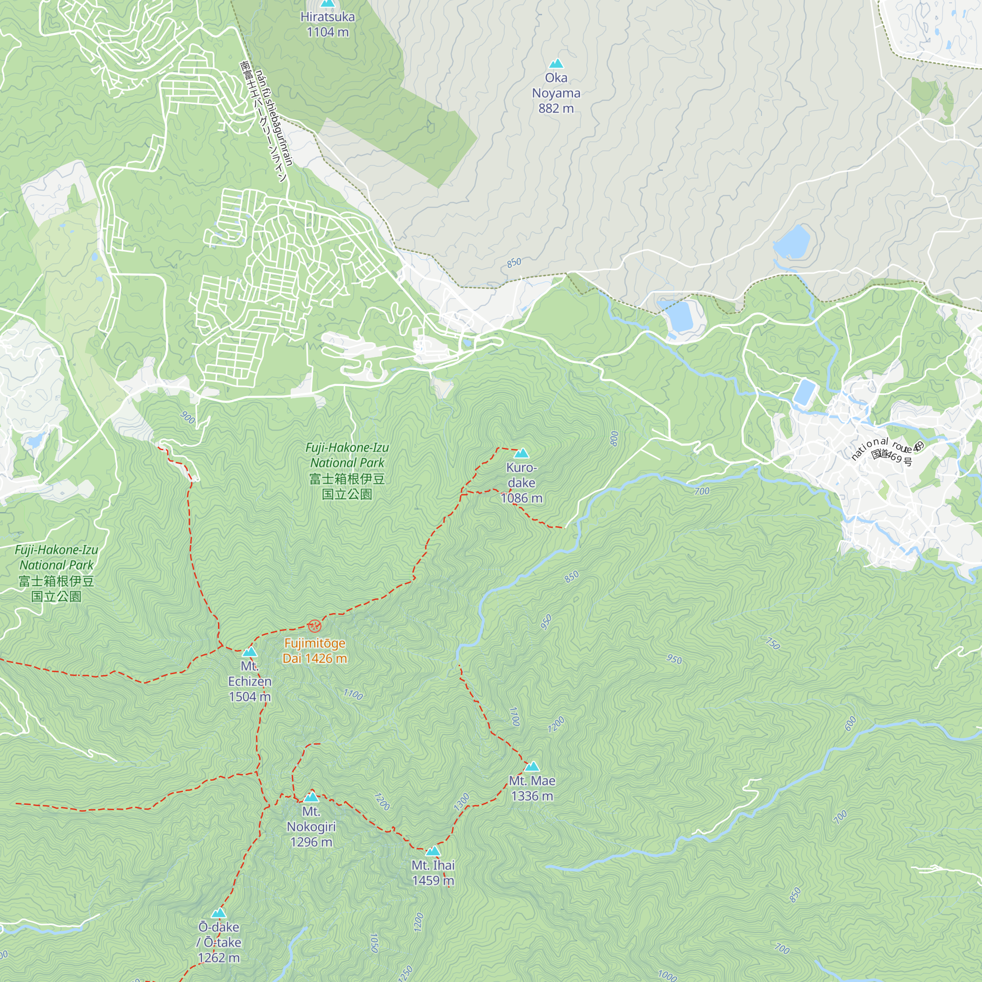 Ashitaka mountain hut map