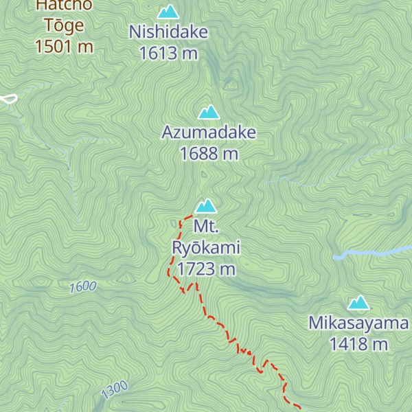Map of Mt. Ryōkami