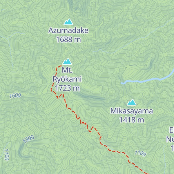 Map of 両神神社1627m峰