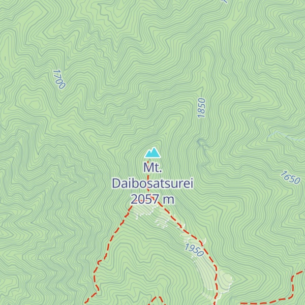 Map of Mt. Daibosatsurei