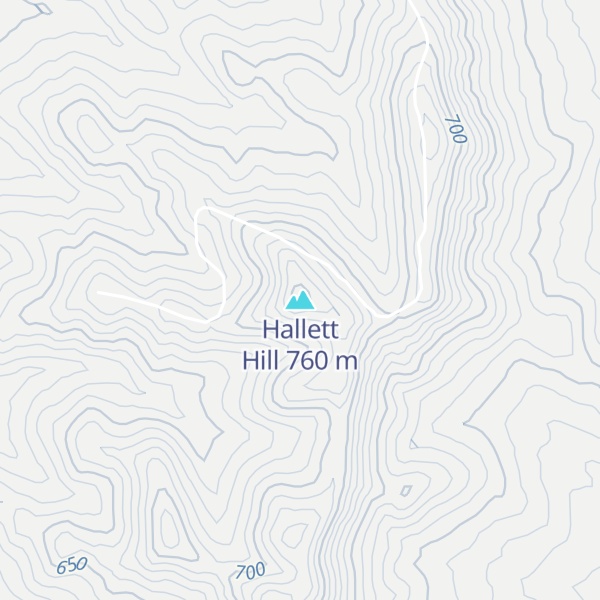 Map of Hallett Hill