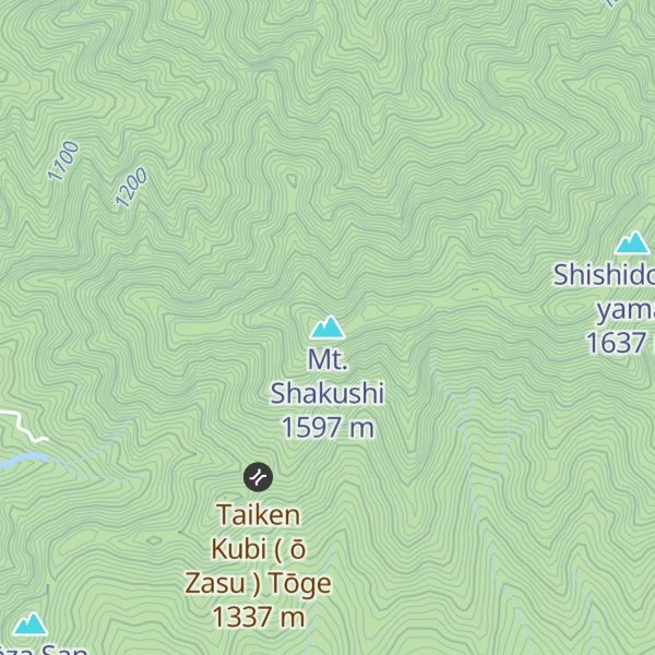 Map of Mt. Shakushi