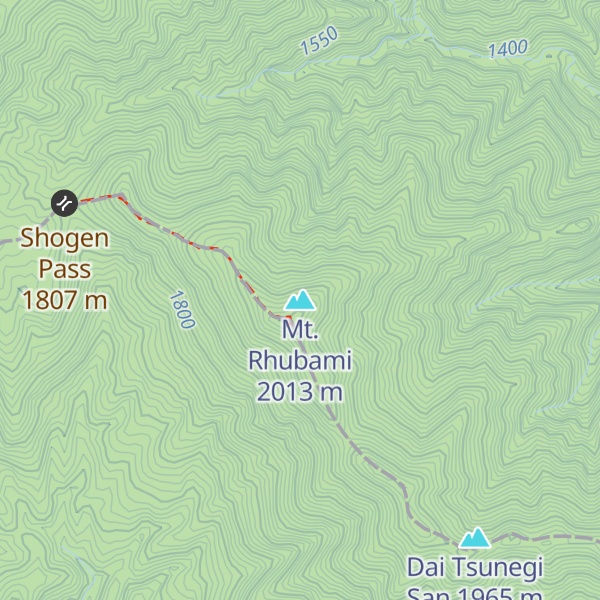 Map of Mt. Rhubami