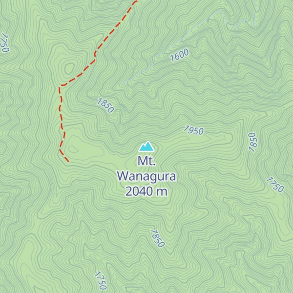 Map of Mt. Wanagura