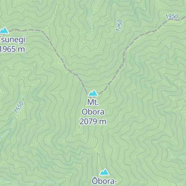 Map of Mt. Obora