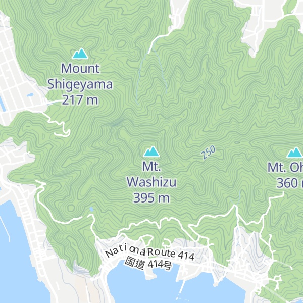 Map of Mt. Washizu