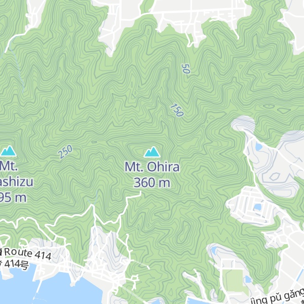 Map of Mt. Ohira