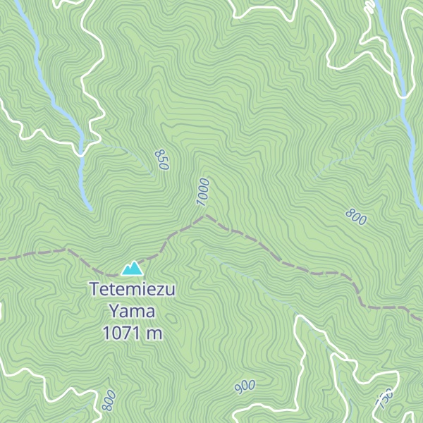 Map of Mt. Tetemizu
