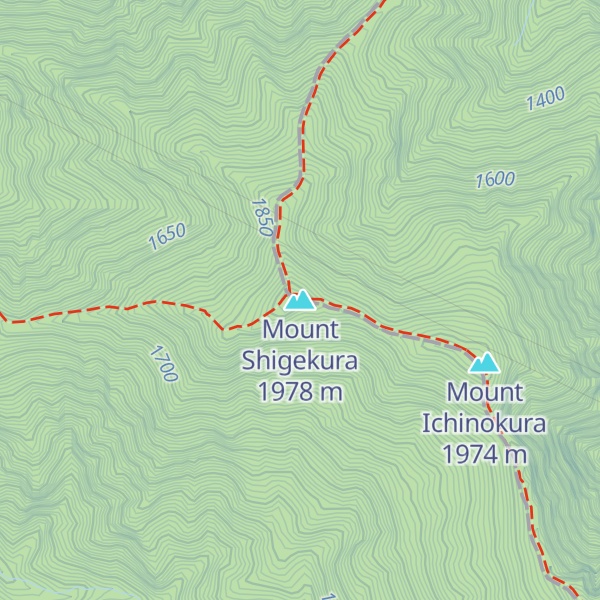 Map of Mount Shigekura