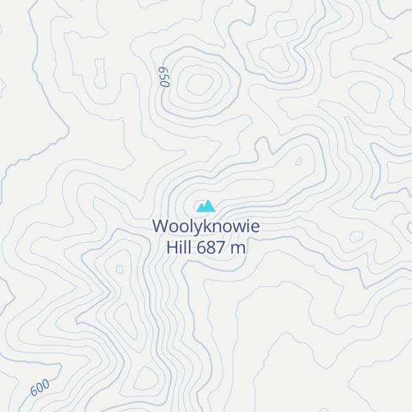 Map of Woolyknowie Hill