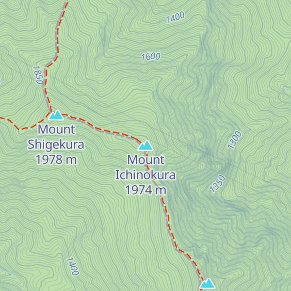 Map of Mount Ichinokura