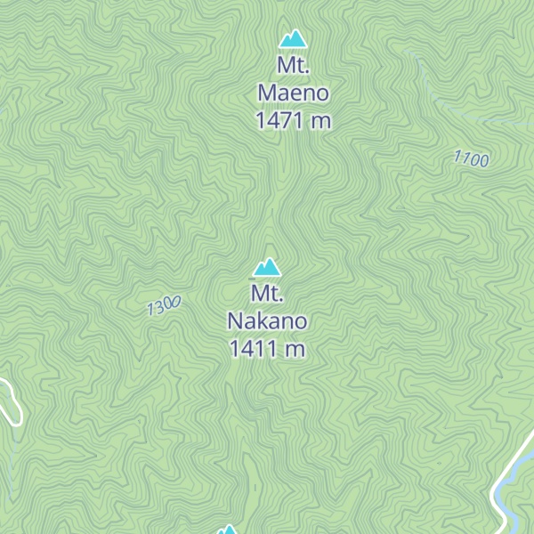 Map of Mt. Nakano