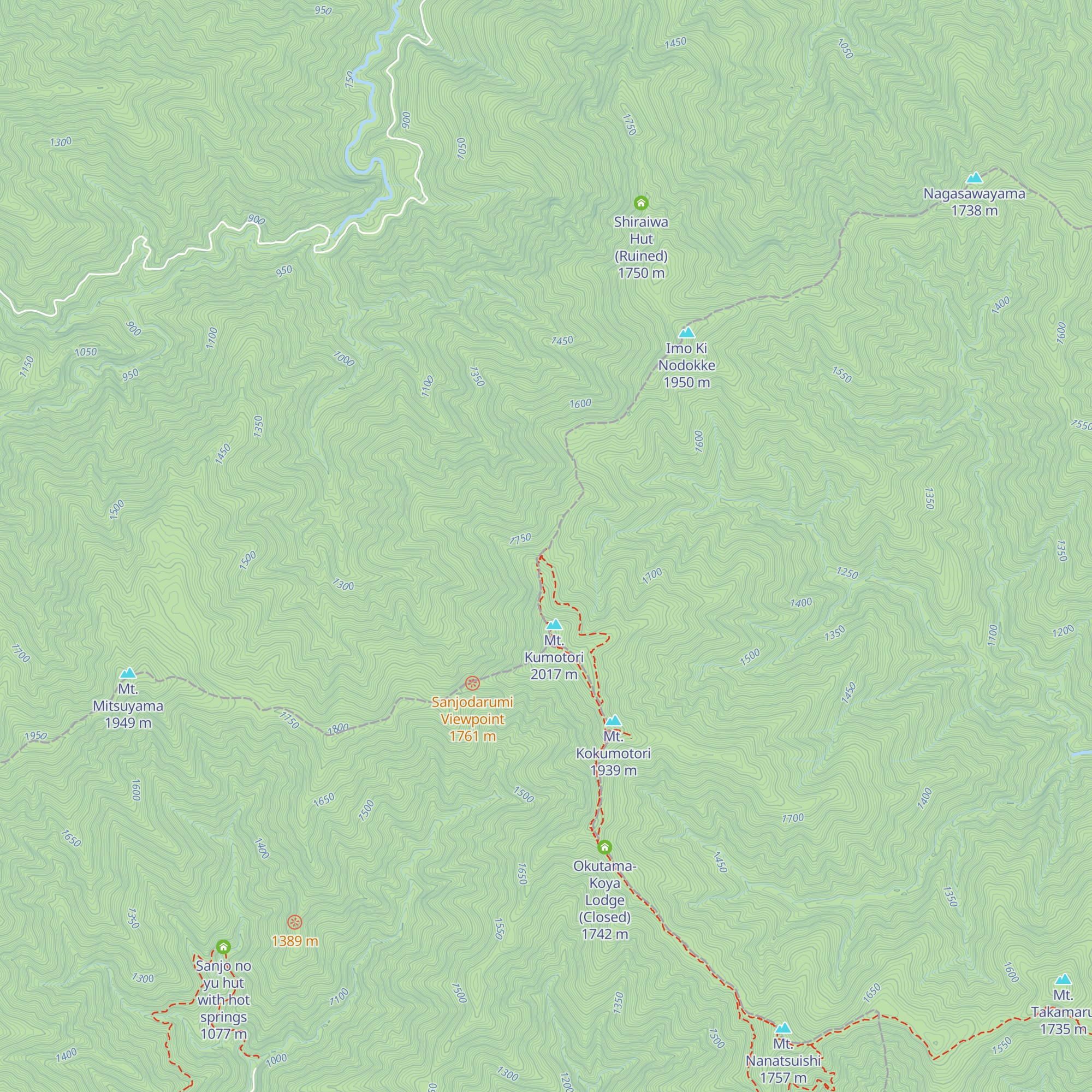 Kumotori-Sanso Lodge map