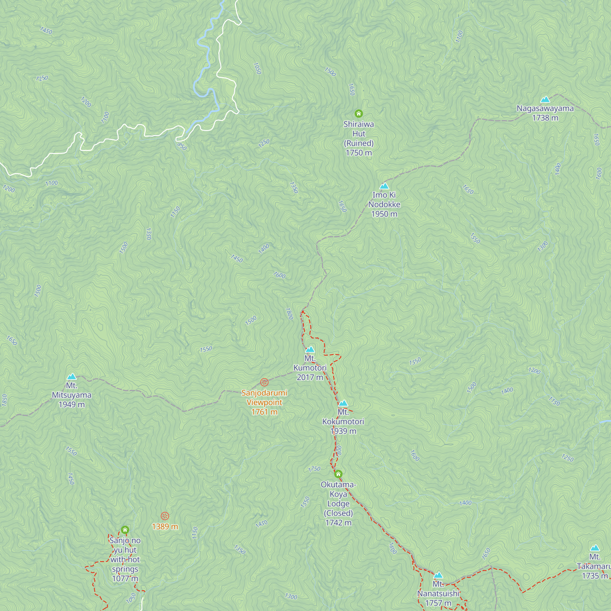Kumotori-Sanso Lodge map