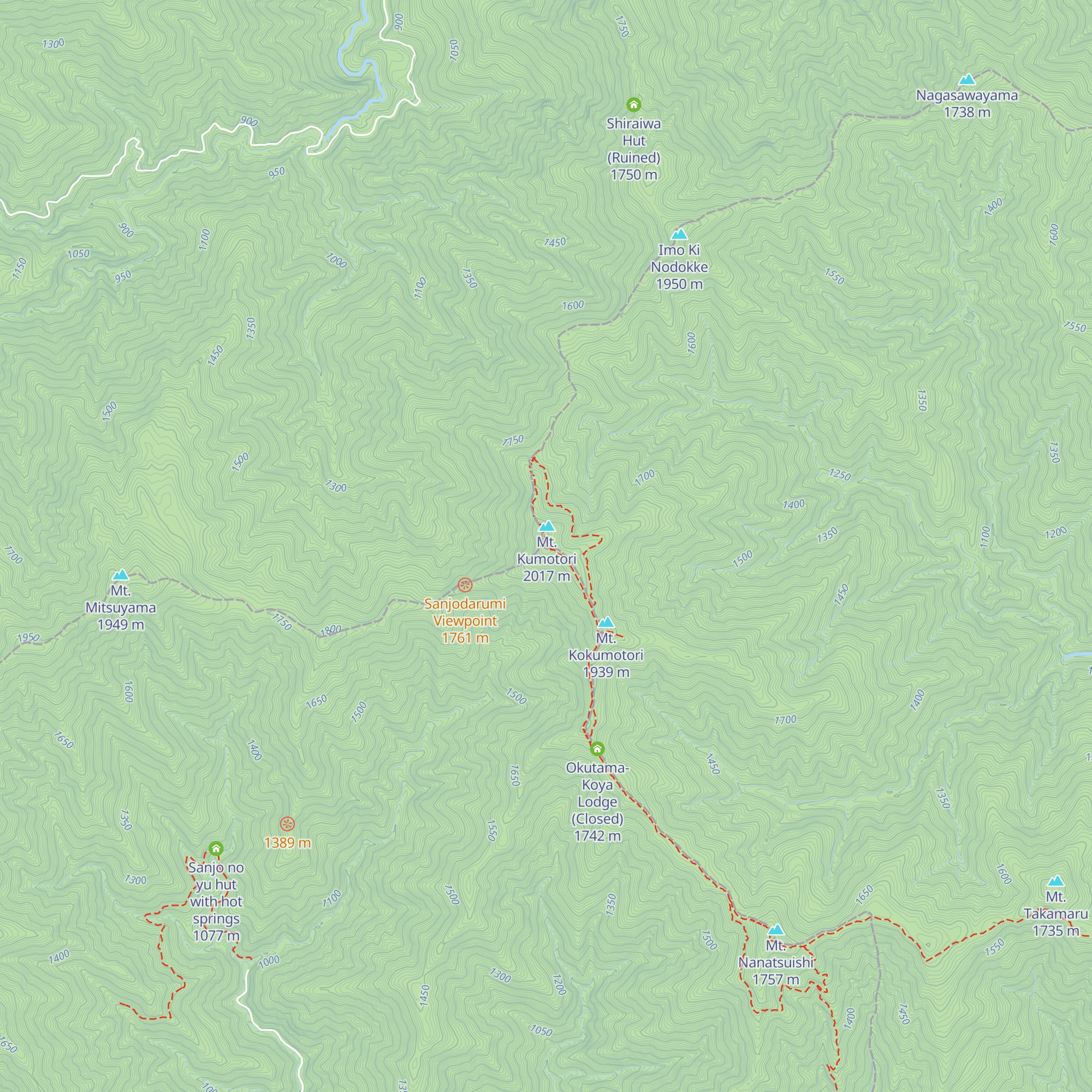 Kumotori emergency lodge map