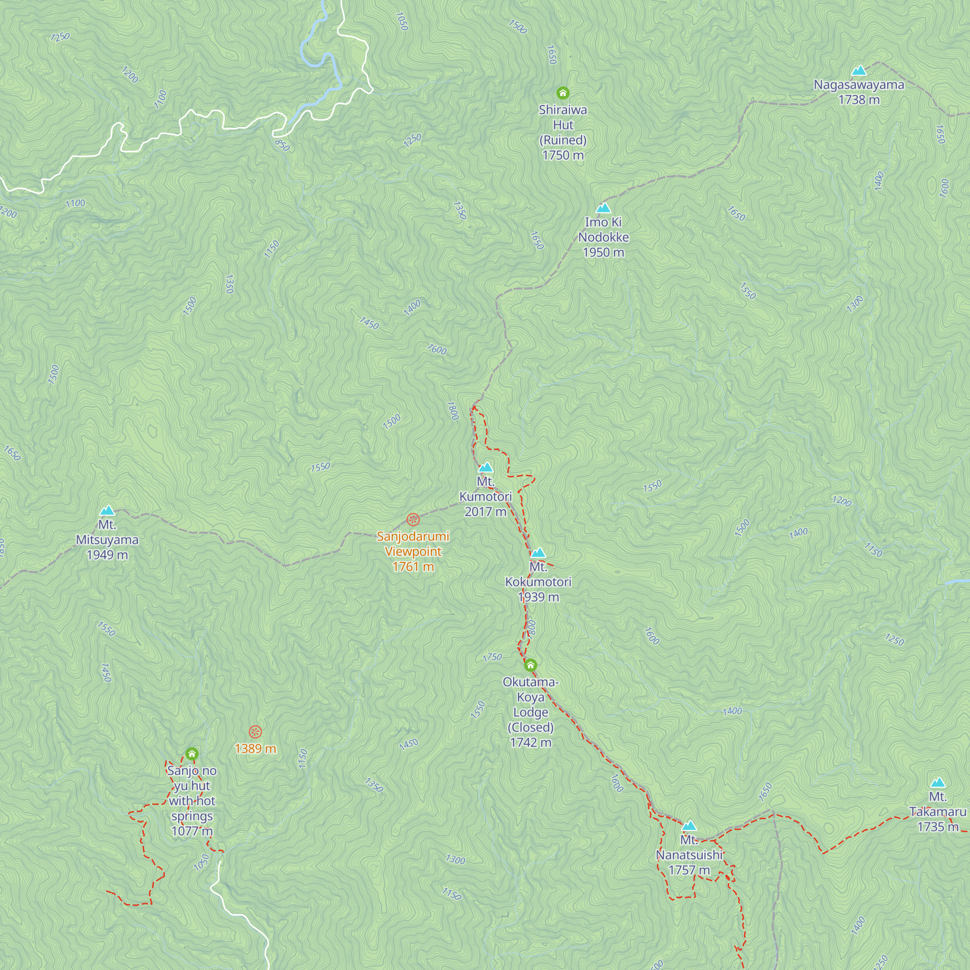 Kumotori emergency lodge map