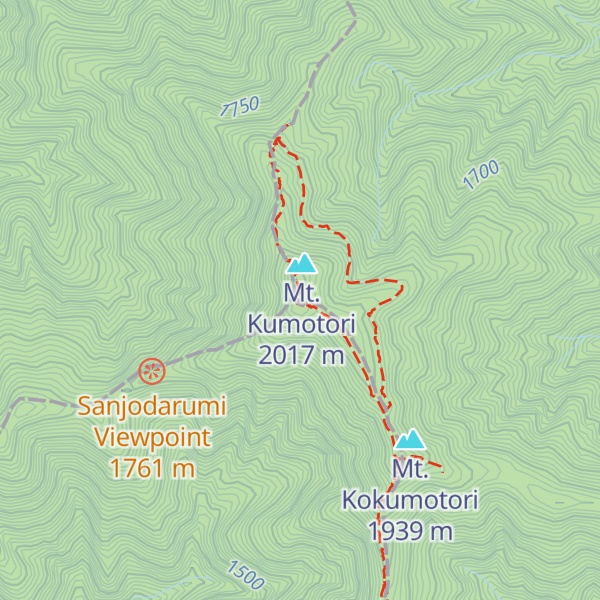 Map of Kumotori emergency lodge