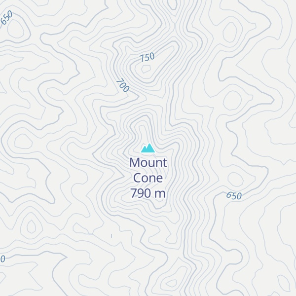 Map of Mount Cone