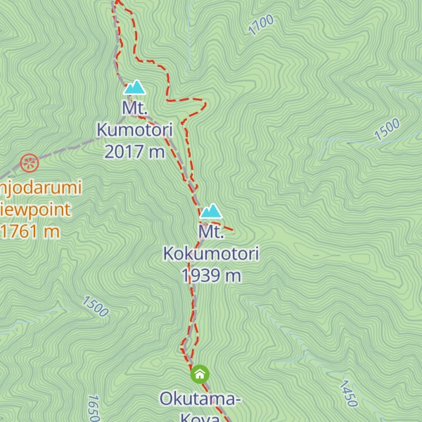 Map of Mt. Kokumotori