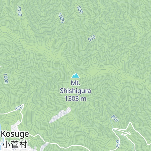 Map of Mt. Shishigura