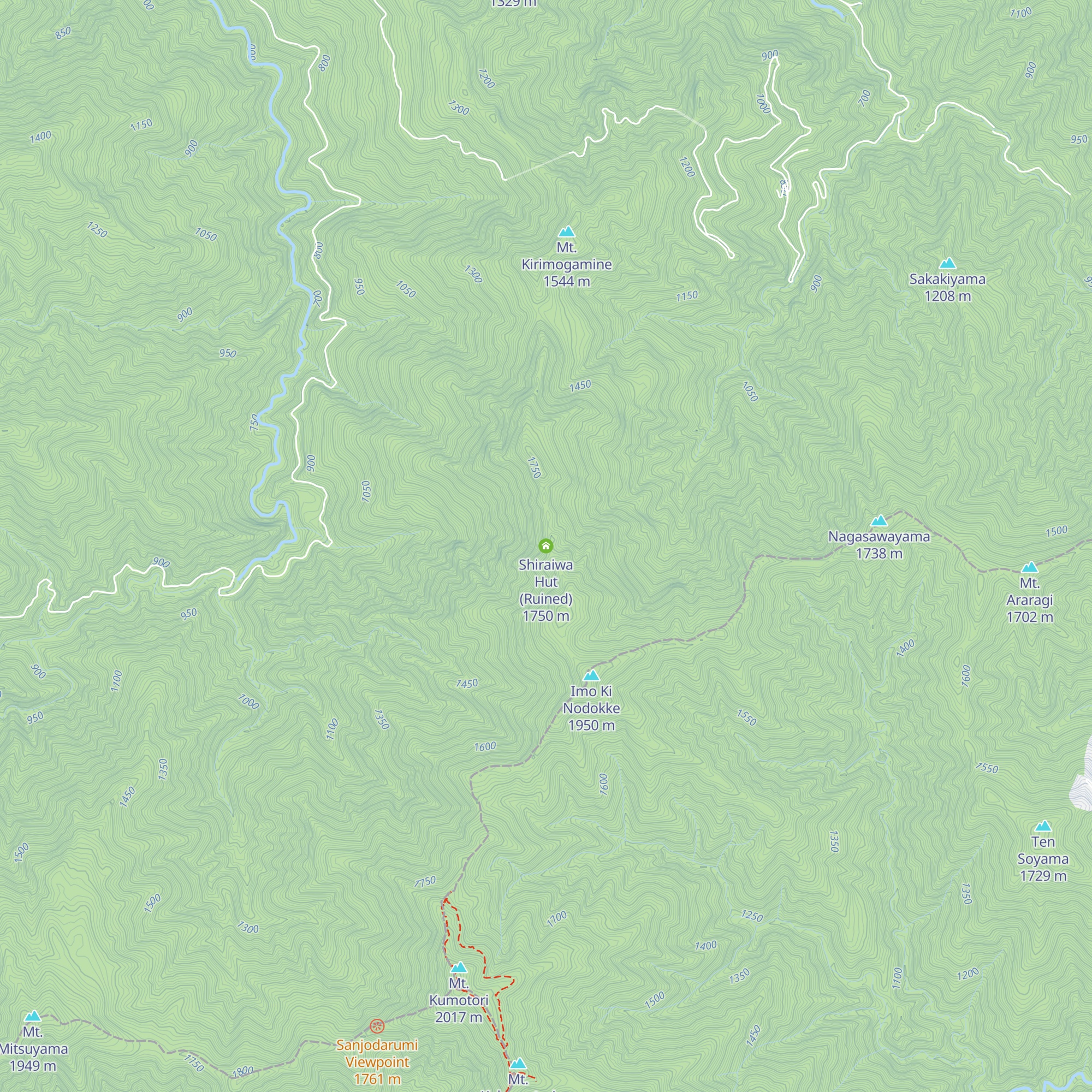 Shiraiwa Hut (Ruined) map