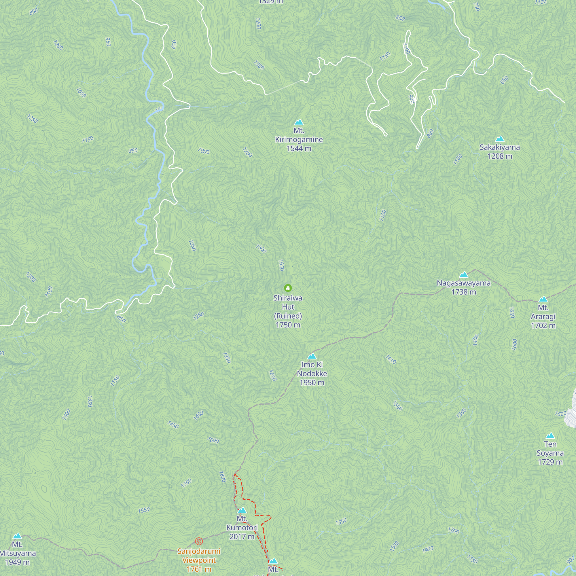Shiraiwa Hut (Ruined) map