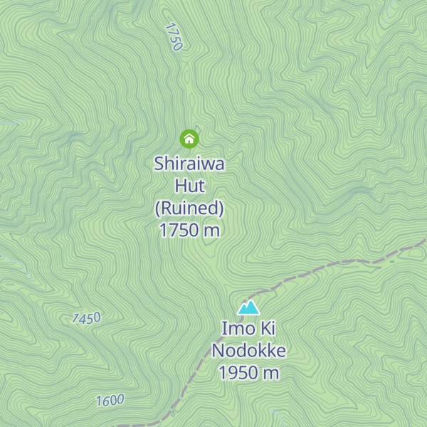 Map of Mt. Shiraiwa