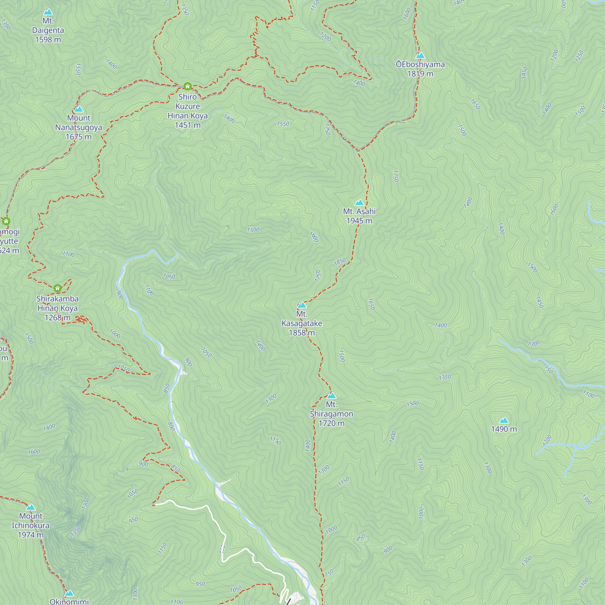 Kasagatake Hinan Koya map