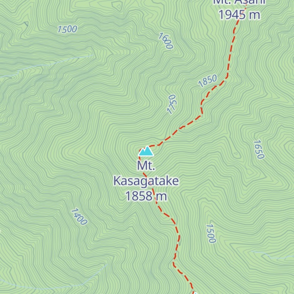 Map of Kasagatake Hinan Koya
