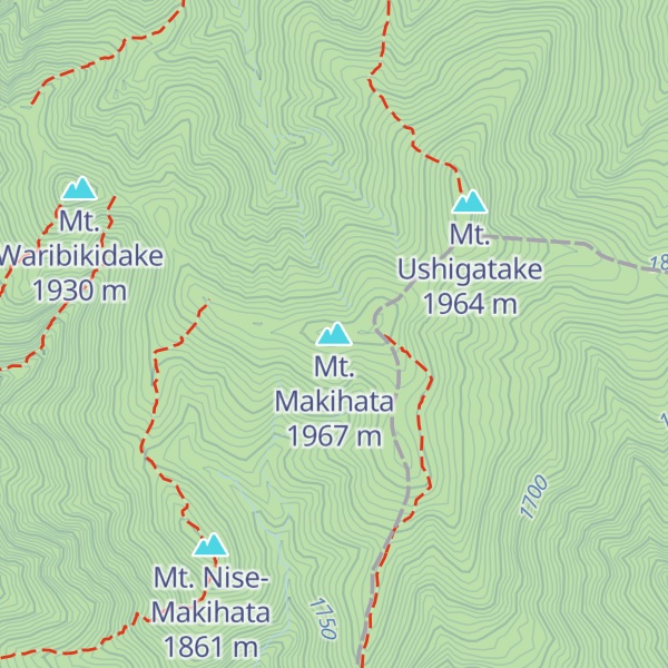 Map of Mt. Makihata