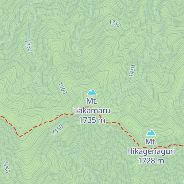 Map of Mt. Takamaru