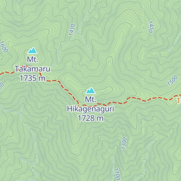 Map of Mt. Hikagenaguri