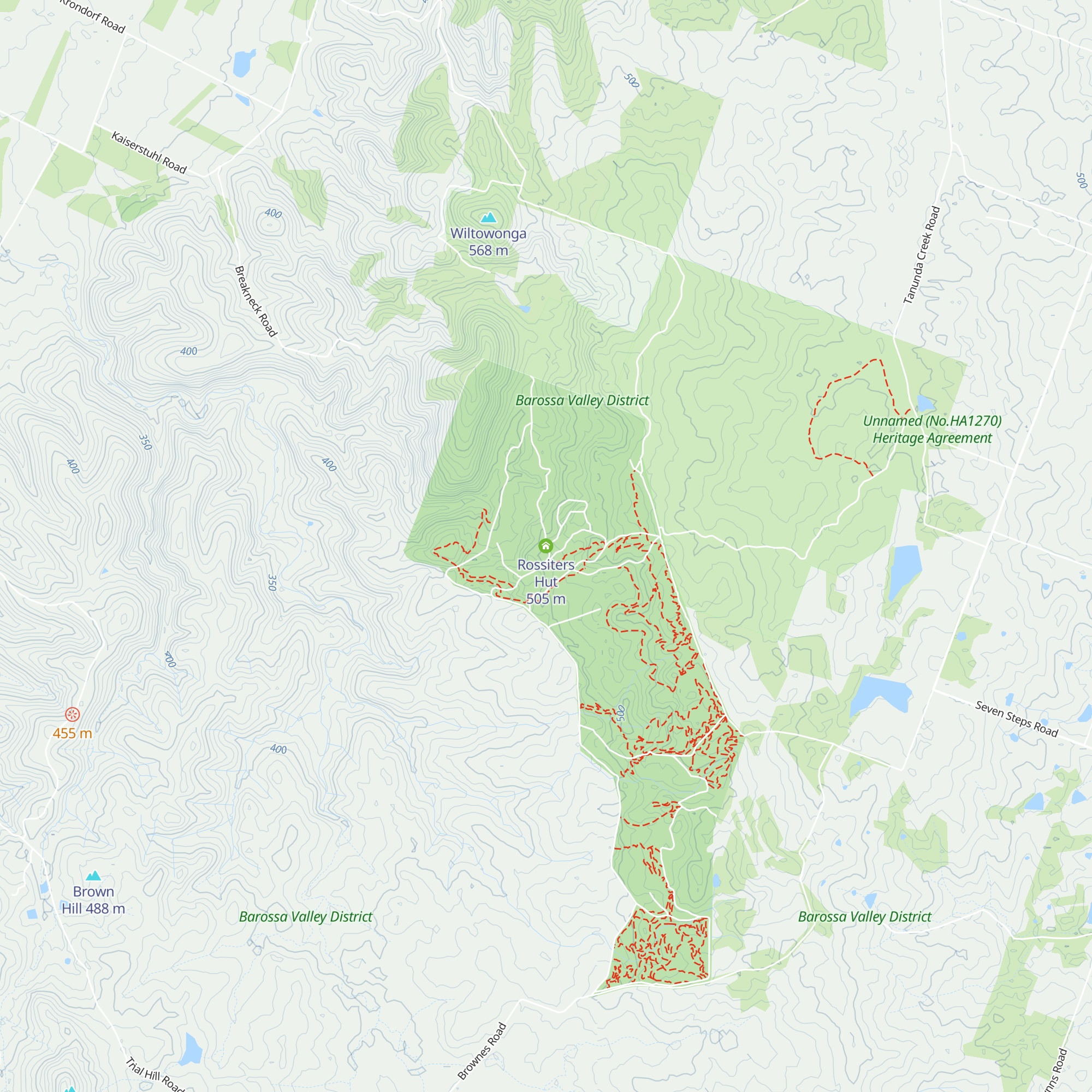 Rossiters Hut map