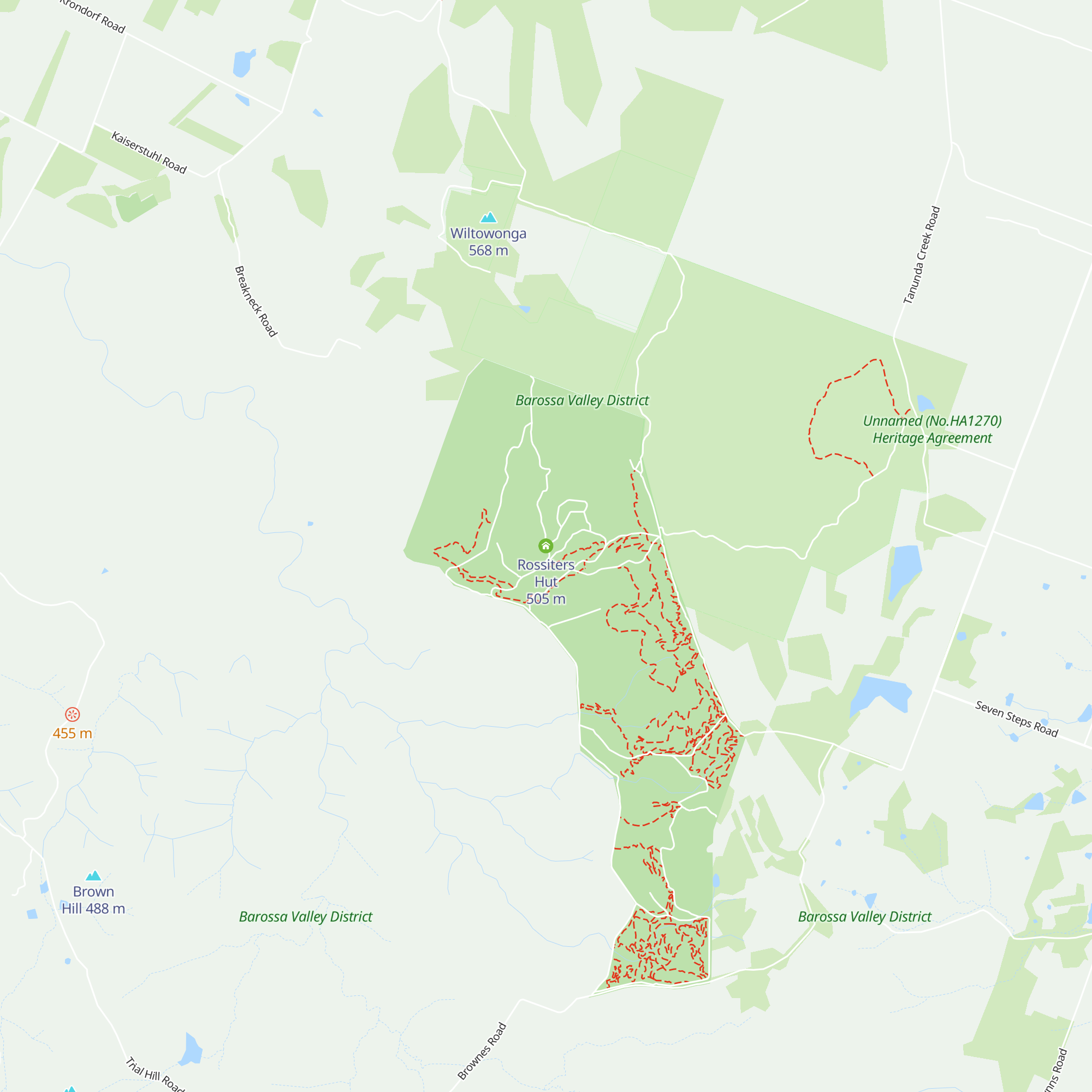 Rossiters Hut map